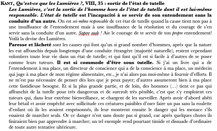 tleplat's tweet photo. Voilà à quoi sert la philosophie: à apprendre à être autonome. C'est la grande leçon de Kant à Pogba (et à tout le monde) : aie le courage de te servir de ton propre entendement pour te défaire des "tuteurs" que tu as chargés de penser à ta place. https://t.co/yv2KoiOSEf