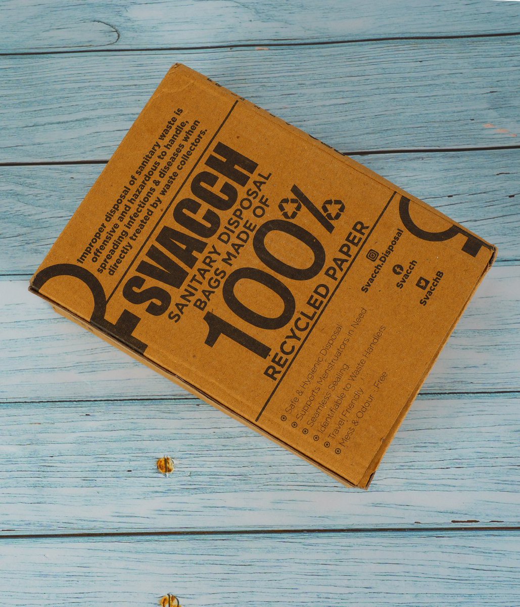 SvacchDisposal's tweet photo. Wave goodbye to plastic, toxic &amp; polluting ways to discard waste! Make the switch to Svacch’s 100% recycled-paper based bags which are good for you and better for the planet 🌱#sustainableliving #earthdayeveryday #ecowarriors #sustainablebusiness #smallbusiness #startupindia https://t.co/MALwpCiZsz