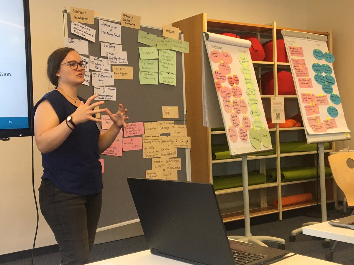 openaccessnet's tweet photo. Ob wir in unserem OA-Strategie-Workshop einen neuen Post-it-Rekord aufgestellt haben? @hann_schneider von der @UniKonstanz fasst die Ergebnisse zusammen und weist den Weg durch den Zettelwald 🗃
#OAstaffweek mit @SLUBdresden und @DresdenHtw https://t.co/QKxZ2pvEni