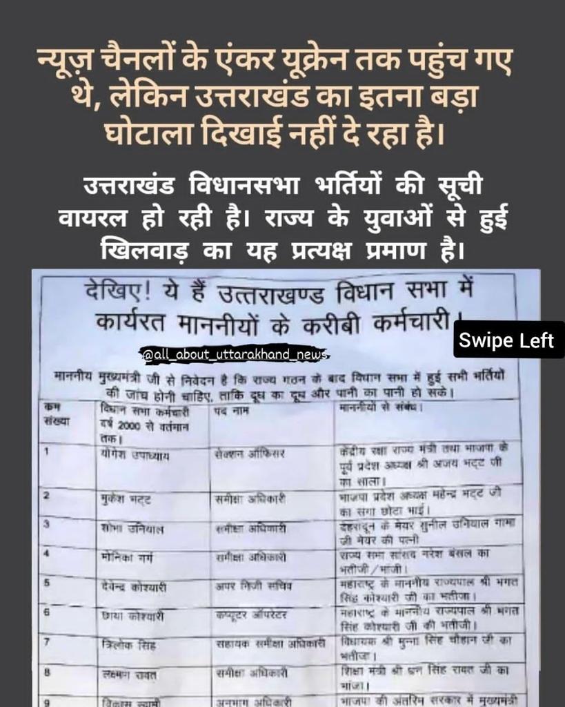 ThePieTeacher's tweet photo. आदरणीय मोदीजी ,उत्तराखंड मैं  भ्रष्टाचार और परिवारवाद चरम पे है। राज्य के मुख्यमंत्री सरकार चलाने में असमर्थ है। बेरोजगारों का सब्र टूट रहा है । @narendramodi @AmitShah https://t.co/NkKqpB164G