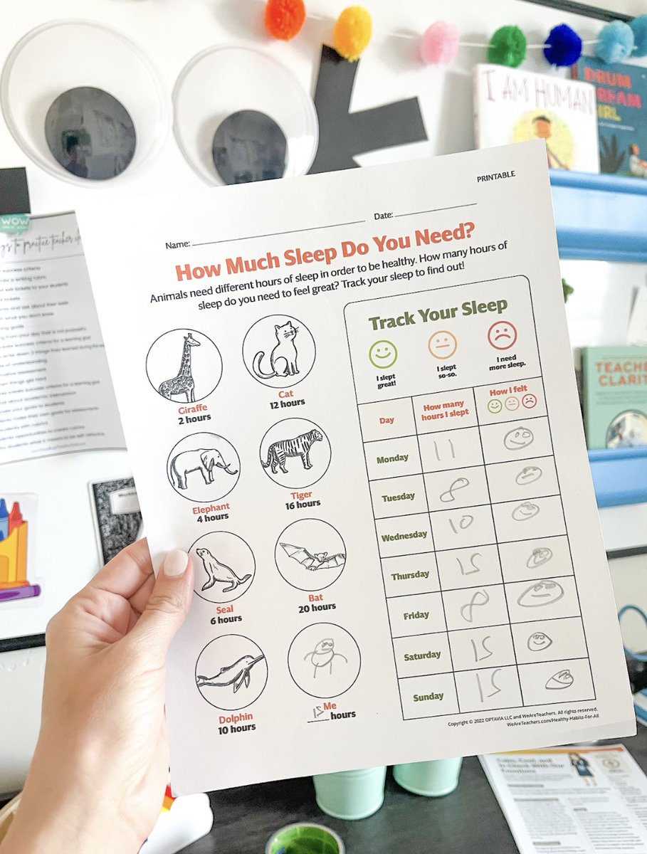 WeAreTeachers's tweet image. School sleep and summer sleep are two entirely different beasts. We love this simple activity to get kids back on track. &amp;gt;&amp;gt; weareteachers.com/hub/healthy-ha… 
#sponsored #teacherfreebie #K5