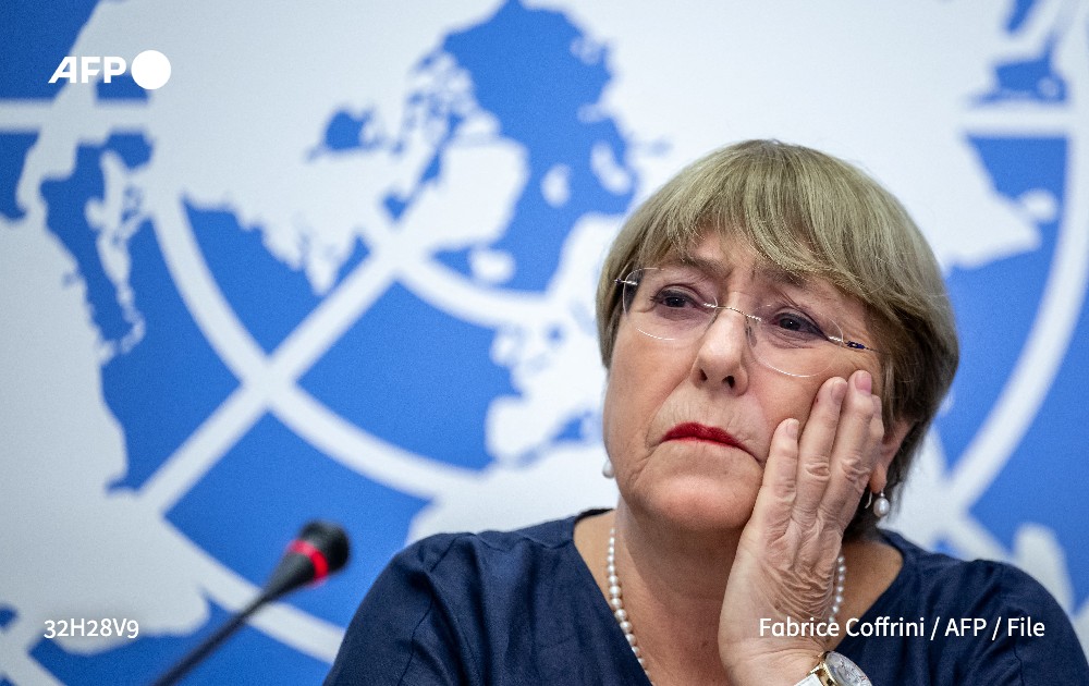 AFP's tweet photo. #UPDATE The UN said its rights chief, Michelle Bachelet, will release a long-awaited report on alleged rights violations in China's Xinjiang region on Wednesday, despite great pressure exerted by Beijing not to publish. https://t.co/zlRLthlLqF