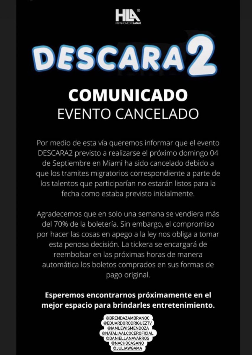 RunRunTVMx's tweet photo. Oficialmente se cancela en Miami la obra "Descara2", con los integrantes del reality show La casa de los famosos 2. 🤔
#Descara2
#LaCasaDeLosFamosos2
#LCDLF2

Sinned 👀 https://t.co/fqCjRwId7z