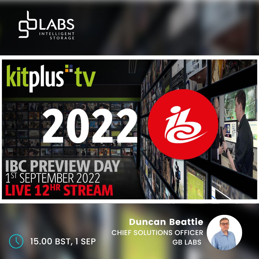 GB_Labs's tweet image. Don&apos;t miss us in the KitPlus LIVE IBC 2022 show preview!
Catch Duncan Beattie from 15:00 BST tomorrow.

youtu.be/6MiP0SwsNIY 

#IBC2022#IntelligentStorage #FlexibleFuture #HowSpeedMatters
 @IBCShow @kitplusuk