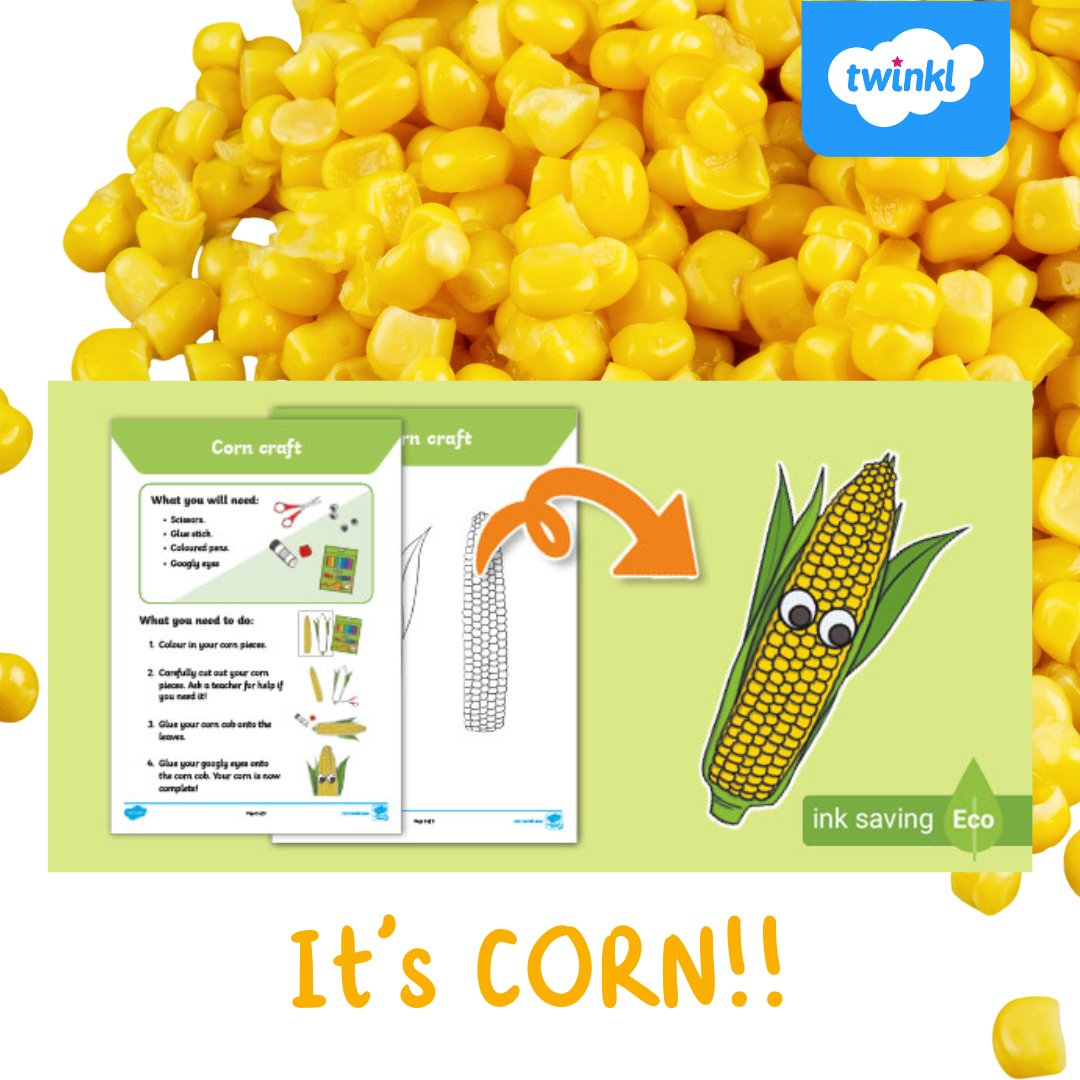 It's CORN!!! 
#corn #cornkid #corncraft #teacher #TEACHers #itscorn #education #BackToSchool 
Download here - twinkl.co.uk/l/jh367