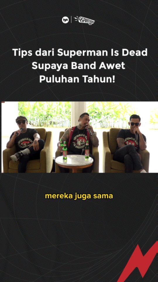 Bertiga bersama selama hampir 30 tahun, bukanlah hal mudah. Namun Superman Is Dead nggak pelit buat bocorin tipsnya ke kita. Mau coba nggak? instagr.am/reel/Ch62Z2mpM…