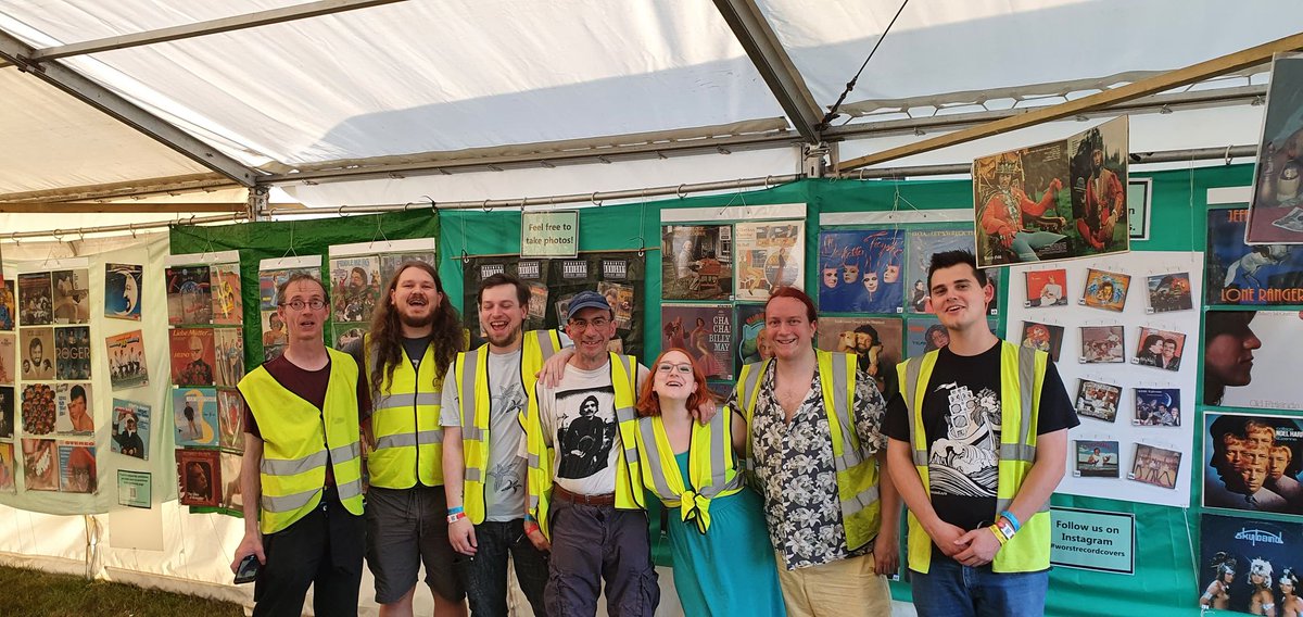 p_diversity's tweet photo. Thanks to all our lovely visitors to the #worstrecordcovers exhibition at @ShambalaFest! A busy busy tent all weekend, over 3000 visitors, surrounded by laughter all day. We even had a special visit from "Jim Post" and two cheeky fairies who recreated Oil and Vinegar. #Shambala https://t.co/Bc8wRfDcd4