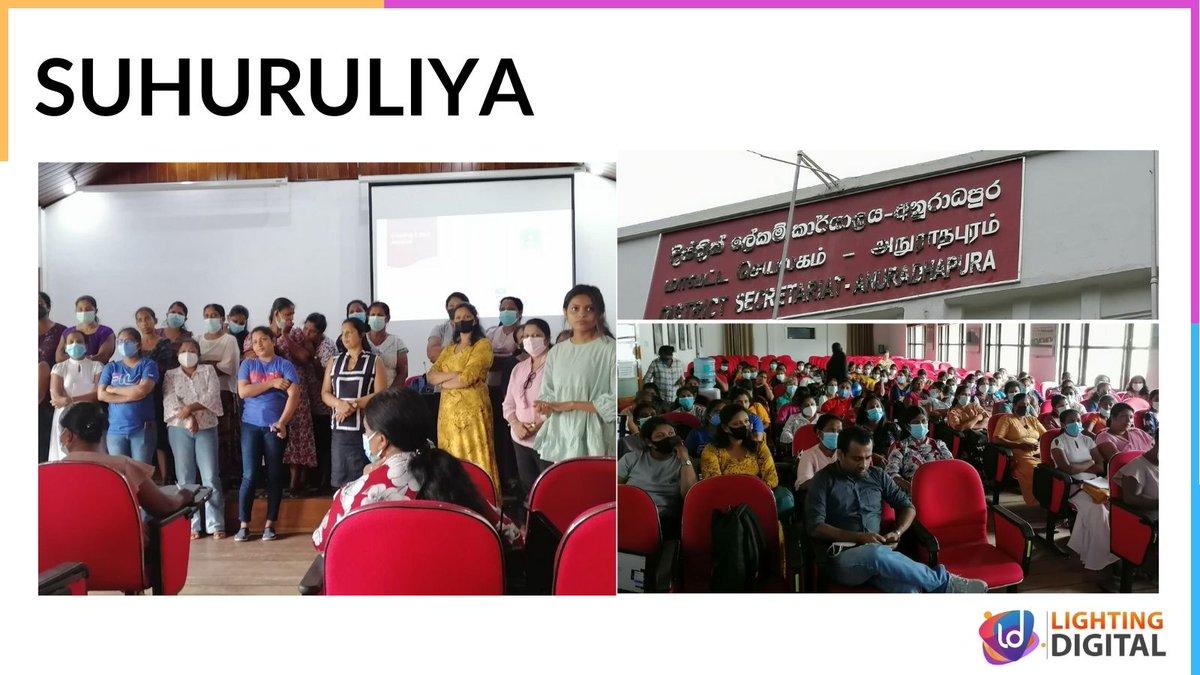 Lightingdigitl's tweet photo. ICTA initiated #Suhuruliya program a few years back and enabled thousands of women entrepreneurs so far.  Suhuruliya Anuradhapura district program is happening now @anuradhapura DS Office, in collaboration with the partnership of #MinistryofWomenAffairs and #Meta.

#lka #icta https://t.co/KV12iYJ6On