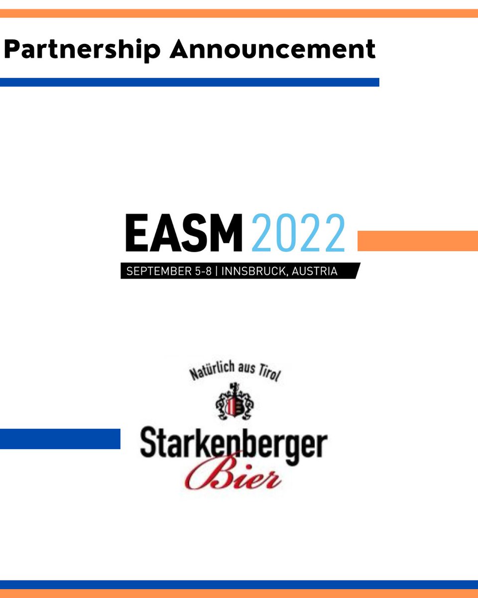 EASM_2022_Innsbruck (@2022easm) on Twitter photo ***Partnership Announcement***
Will you miss the chance to taste the No.1 Tyrolean Beer? Starkenberger will provide EASM 2022 with the best beverages and beer throughout the conference social events!
<a href="/Starkenberger_/">Brauerei Starkenberg</a>
Welcome to the EASM family!!
#Partnership #conference2022 ***Partnership Announcement***
Will you miss the chance to taste the No.1 Tyrolean Beer? Starkenberger will provide EASM 2022 with the best beverages and beer throughout the conference social events!
<a href="/Starkenberger_/">Brauerei Starkenberg</a>
Welcome to the EASM family!!
#Partnership #conference2022
