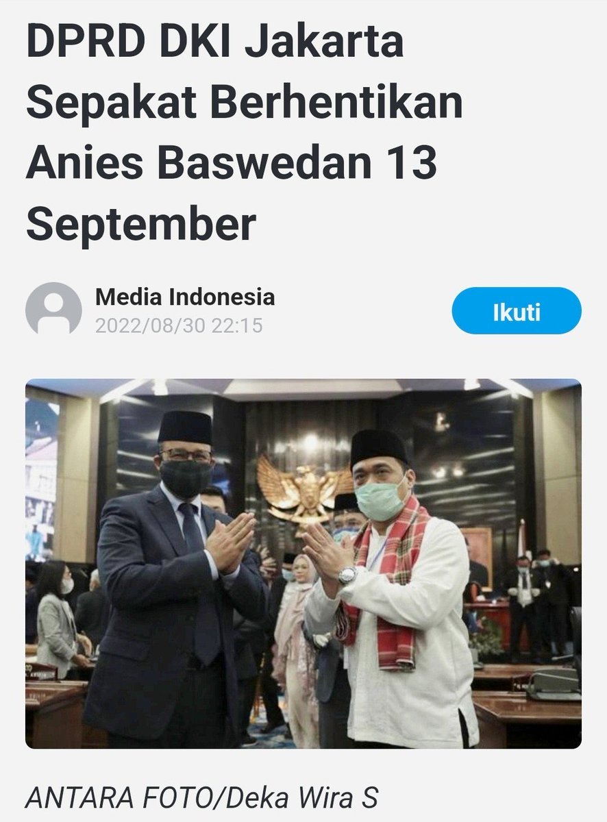Agak telat sih, harusnya DKI buang hajat bulan juli kemarin, tp di syukurilah krn omong kosong itu berakhir juga.
Yang bahagia RT ya 😂