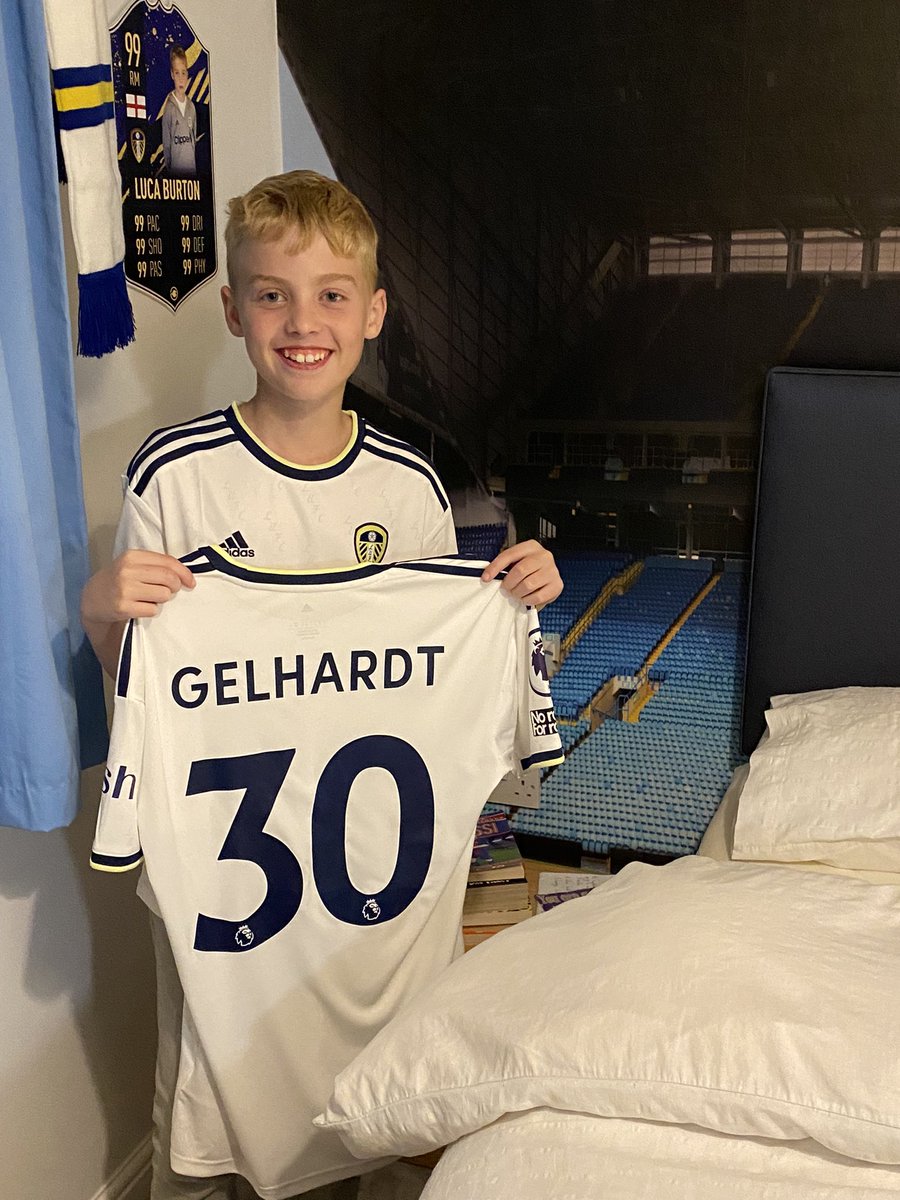 CharlieBBurton's tweet photo. You made one young #LeedsUnited fan very happy last night @GelhardtSZN #ThankYou https://t.co/5nDpbaPkAk