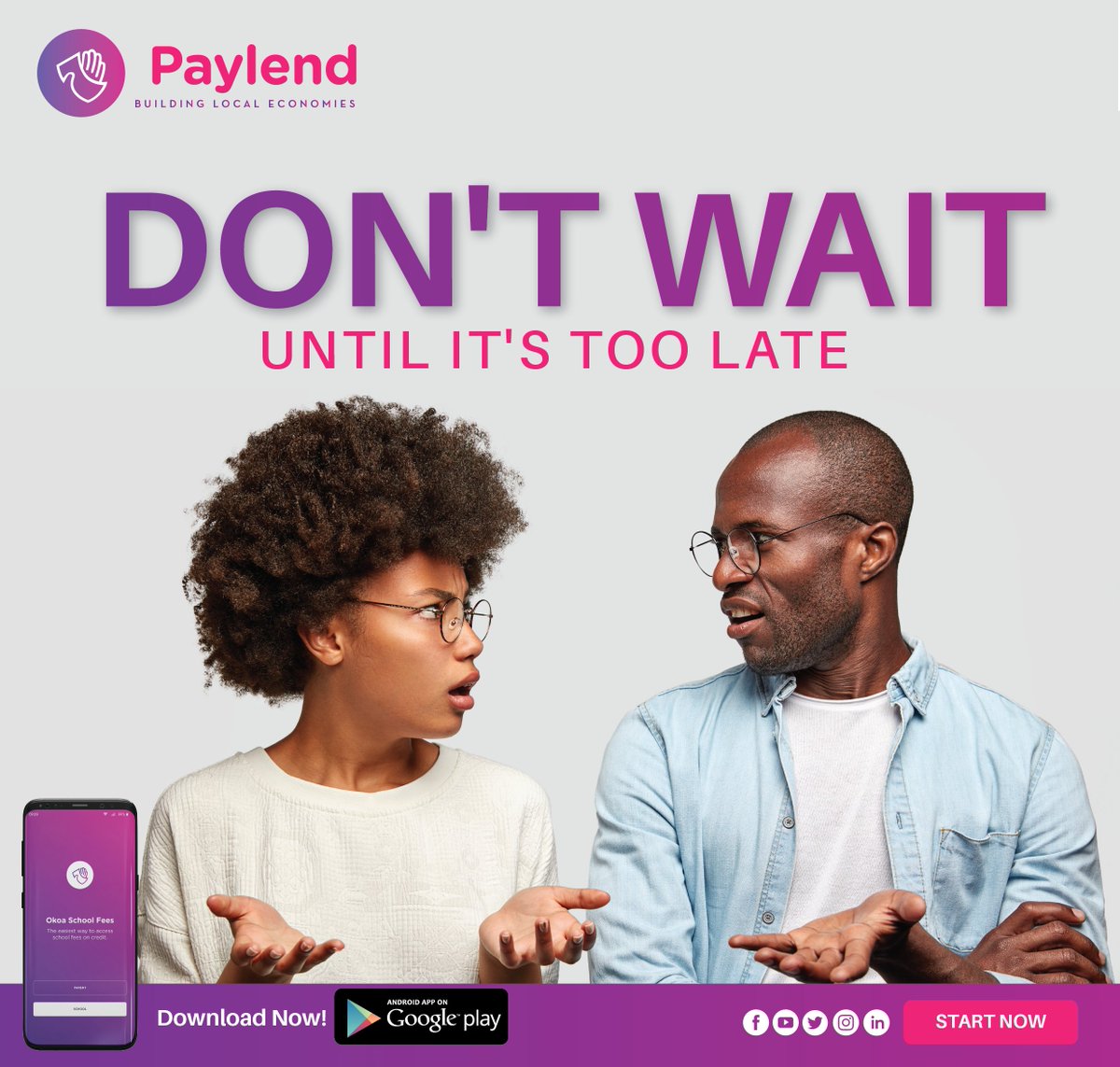 mypaylend's tweet photo. Umelipa kaloan? Ama unangoja salo iishe uanze kuangaika? LIPA LEO! KOPA KESHO!
#FinancialFreedom #CreditIsPower #LateRepayments #GoodCreditMatters https://t.co/dHQGHNZlwl