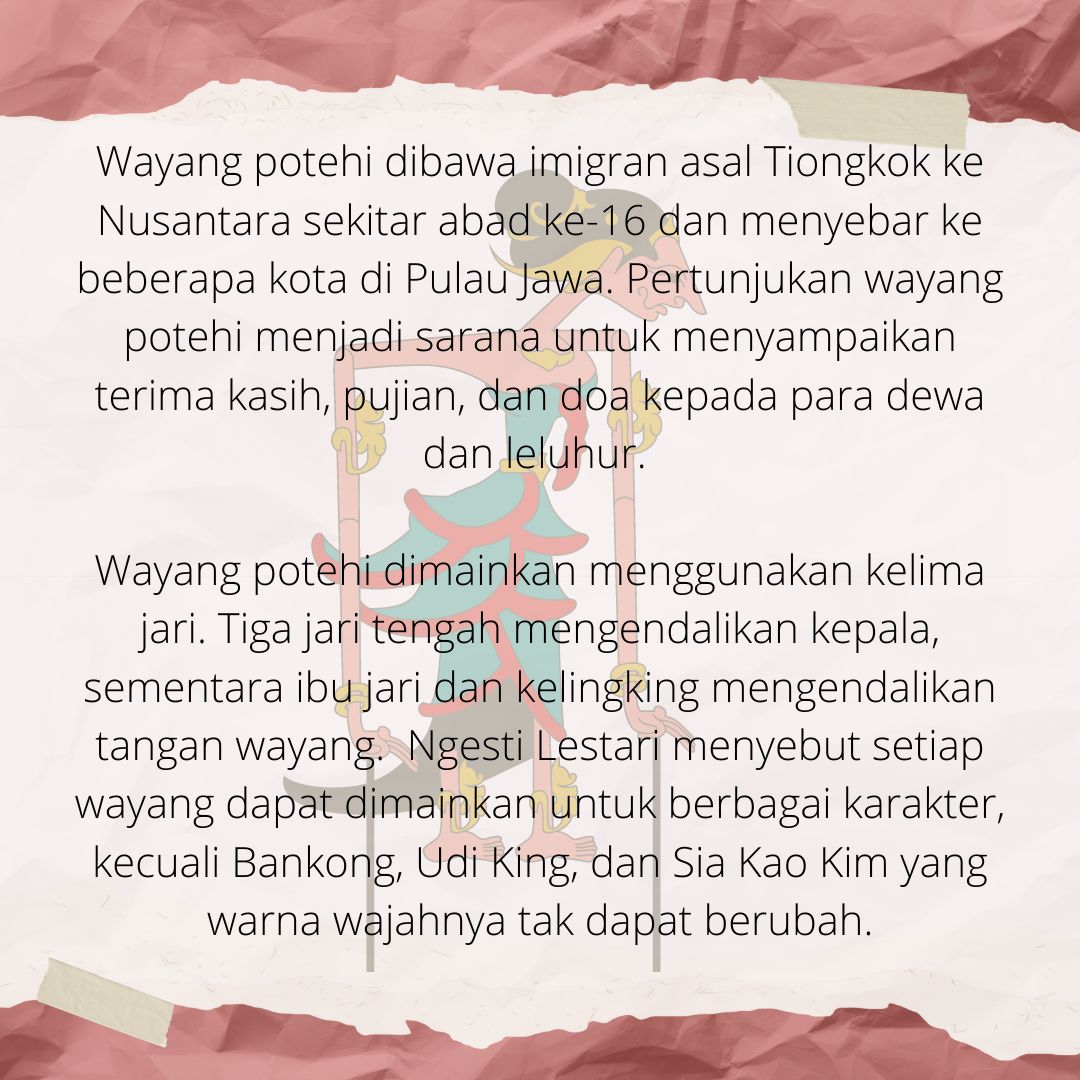 MandarinUnesa's tweet photo. [MANDARIN UNIQUE]

大家好! 🎎🎎
(Wayang Potehi akulturasi Budaya Tionghoa dan Nusantara)

Apakah 朋友们 sudah tahu tentang Wayang Potehi??.
_____________________________
Departemen Media
HMJ Bahasa Dan Sastra Mandarin 
Fakultas Bahasa Dan Seni
Universitas Negeri Surabaya https://t.co/F3YhrEflws