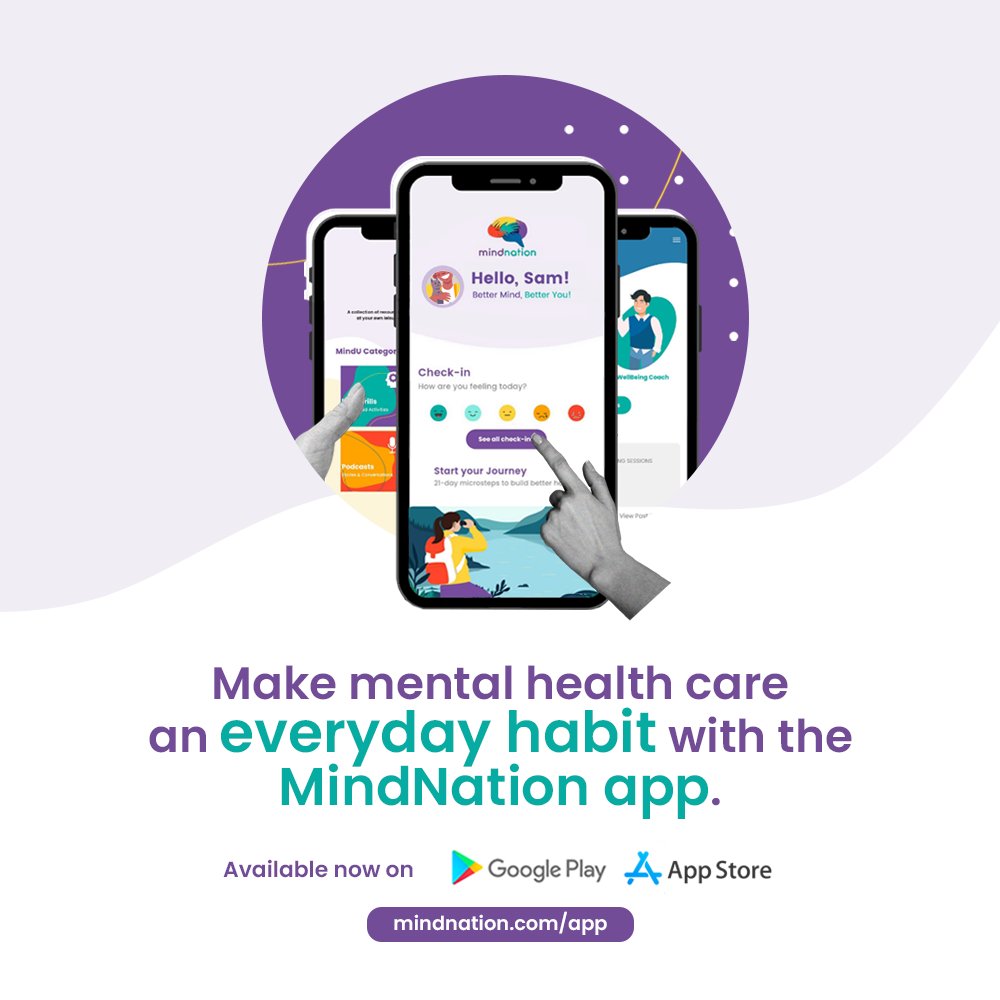 mindnation's tweet photo. The MindNation app is here! ๐๐ฝโโ๏ธ Say hello to your everyday companion in your mental health journey. Download for FREE now: https://t.co/J6DyNawnAI
#MentalHealth #MentalHealthPH #MindNation #BetterYouEveryday https://t.co/GrRlEdVYk5