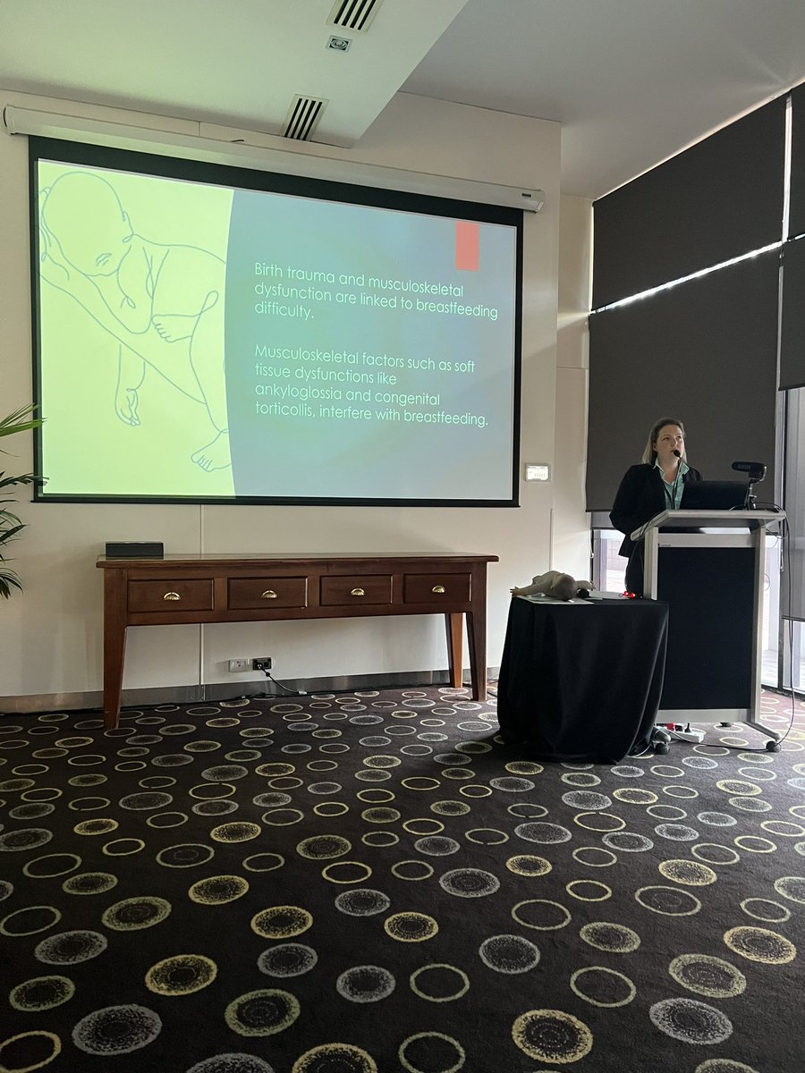 astlitau's tweet photo. Helping us understand how birth trauma and musculoskeletal dysfunction can interfere with breastfeeding.  And the importance of treating the mother-infant dyad with compassion and kindness.

“Ask, Observe, Feel”. 

 Wow! Thank you Dr Kirsty Greenwood, Osteopath.

#astlit2022 https://t.co/uJrTubOs9e