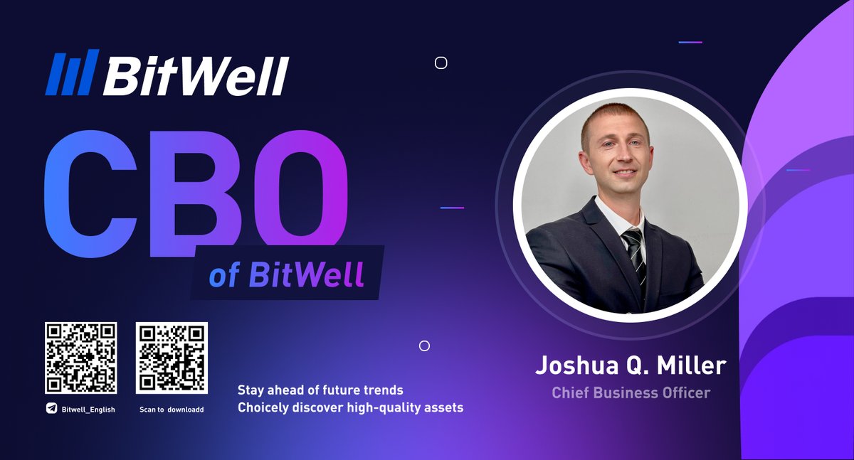 BitwellGlobal's tweet photo. 🥳We are pleased to announce that @JoshuaBitWell has  joined #BitWell as CBO to build the BitWell ecosystem! 👏

#Bitcoin #cryptocurrency #Blockchain #CryptocurrencyNews #WELL #BitWellGlobal https://t.co/vLaebtp7ez