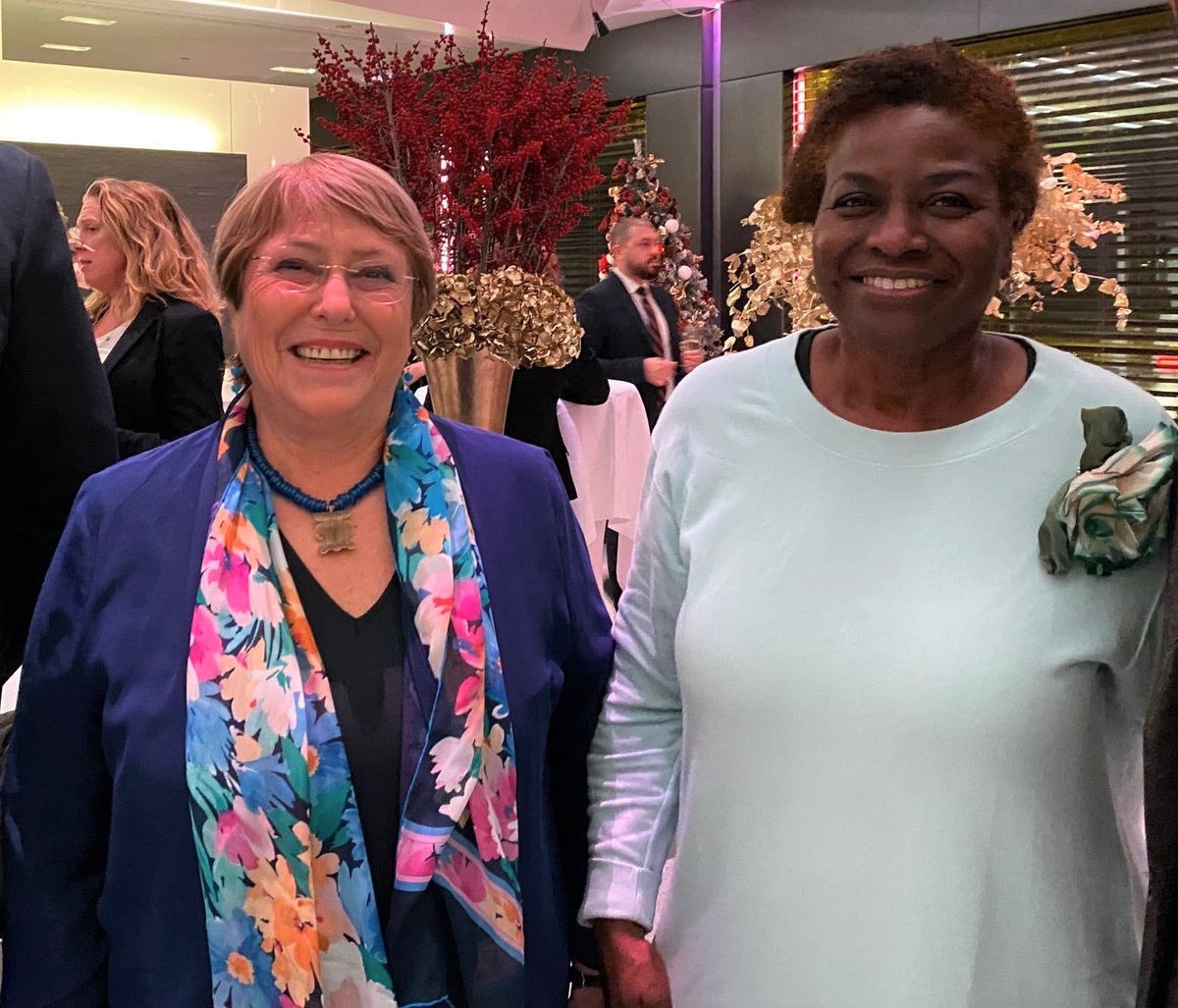 Dr. Natalia Kanem /she/her/ella/ (@atayeshe) on Twitter photo Today, the <a href="/UN/">United Nations</a> bids farewell to Dr. <a href="/mbachelet/">Michelle Bachelet</a>, an unparalleled champion of women’s rights as human rights. <a href="/UNFPA/">UNFPA</a> is grateful for her illustrious service and promotion of #SRHR.
#ICPD #Leadership Today, the <a href="/UN/">United Nations</a> bids farewell to Dr. <a href="/mbachelet/">Michelle Bachelet</a>, an unparalleled champion of women’s rights as human rights. <a href="/UNFPA/">UNFPA</a> is grateful for her illustrious service and promotion of #SRHR.
#ICPD #Leadership