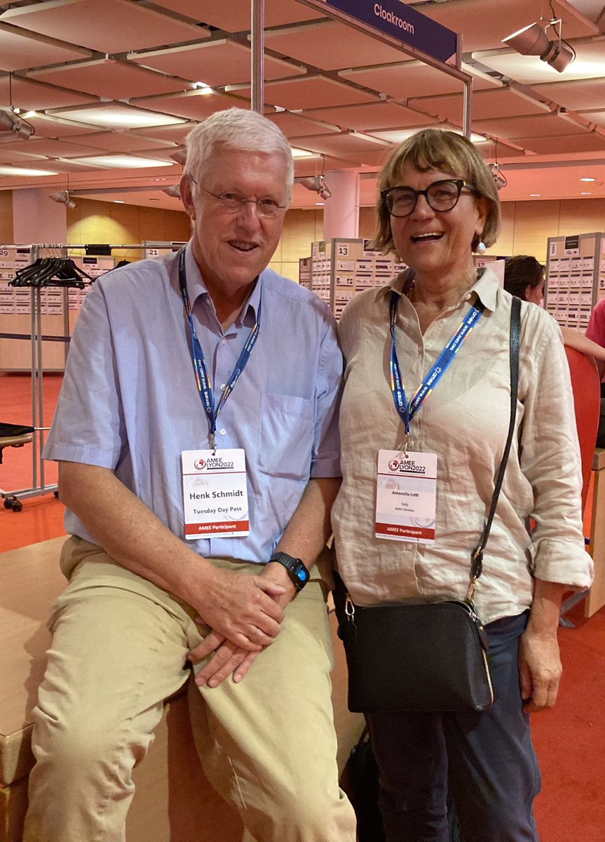 It was such a joy to meet again, after decades, prof Henck Schmidt, the father of “Seven jumps PBL model” #AMEE2022