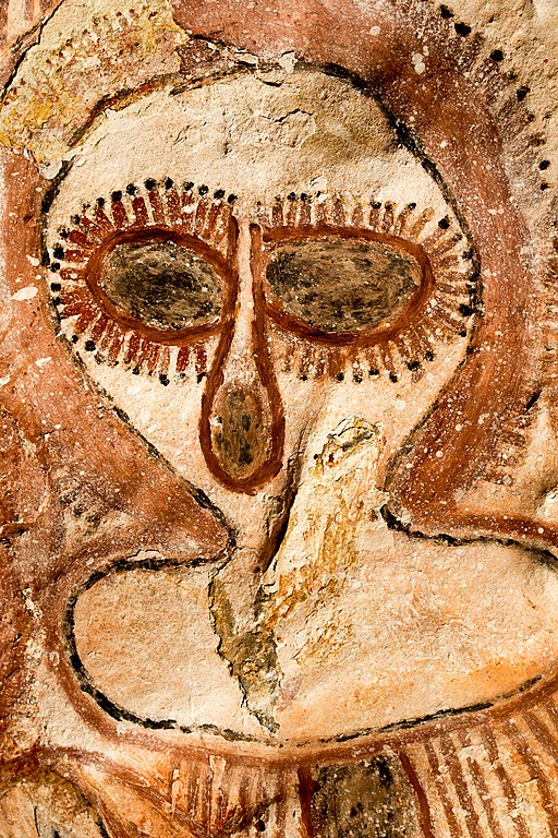 Poimandresnous's tweet photo. Indigenous #Australian Rock Art – Wandjina Style

The Wandjina are cloud and rain #spirits from Australian Aboriginal #mythology that are depicted in rock art in Australia. The broad-stroke artwork dates to around 4,000 years ago.
@wookiepastimes
#spirit #woowednesday #ufotwitter https://t.co/vZH6tGpd3y