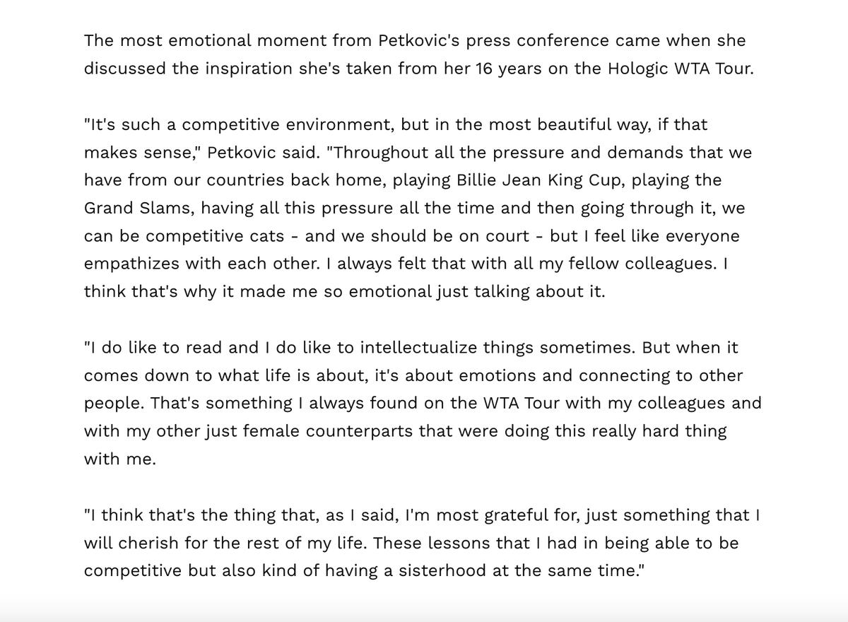 In her final US Open presser, the retiring Andrea Petkovic with what we Americans call a walk-off homer

wtatennis.com/news/2770440/a…