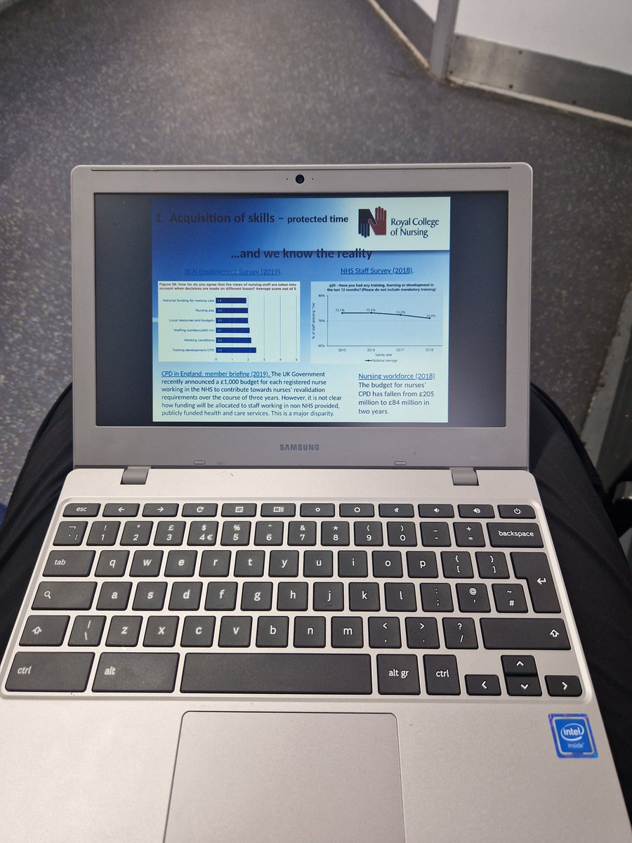 shaniepoo2000's tweet photo. Never thought I'd be sat on a train for a hr on my way to work with a laptop researching @theRCN #learningRep documents for work. 😲 #NHS #nurse #NurseLife #Nursing https://t.co/iti1pm3AOQ