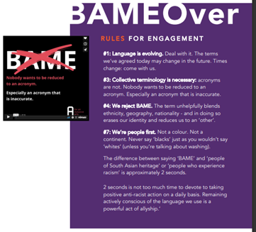 RickyHurley14's tweet photo. Interesting research involving people with lived experience of racism #BAMEover #wordsmatter https://t.co/FsEKA2jJkO