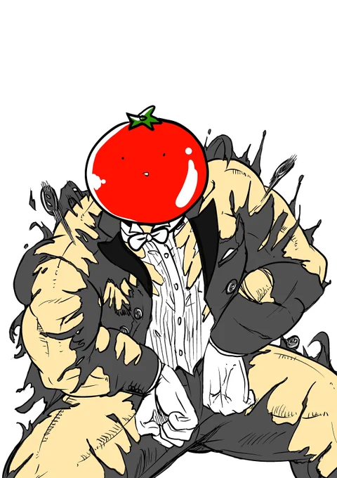 #トマトの取り扱い違反  #商業BL
自画像がトマトな漫画家が描いた、元ヤントマト農家×トマト嫌い教師のBLがありまして…🍅 