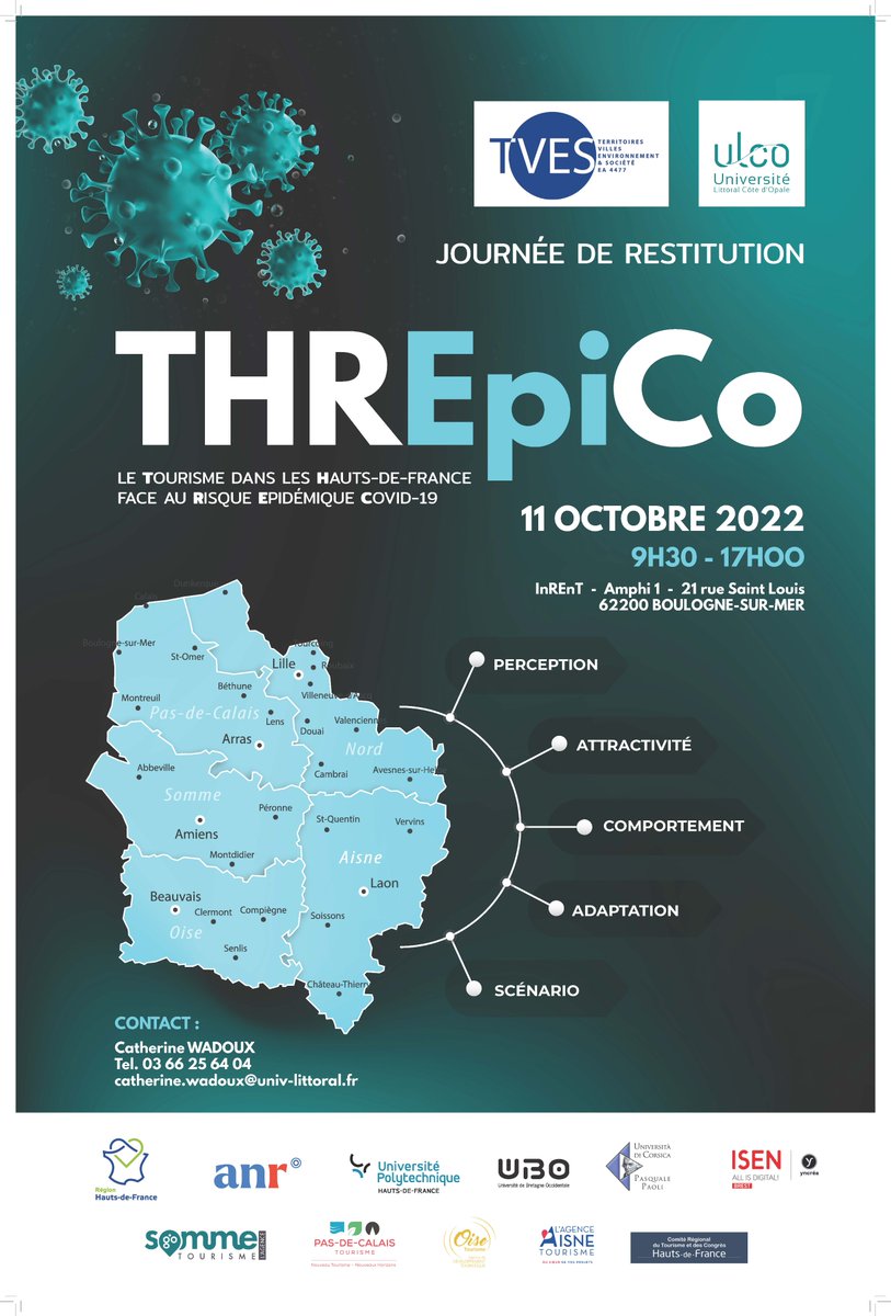 LARSH_uphf's tweet photo. Tourisme en HdF et COVID : le LARSH, partenaire de Threpico

Journée d'études THREPICO
11 octobre 9h30-17h à Boulogne Sur Mer
https://t.co/RHnlmStdAJ

@UphfOfficiel https://t.co/FQoqas1nbE