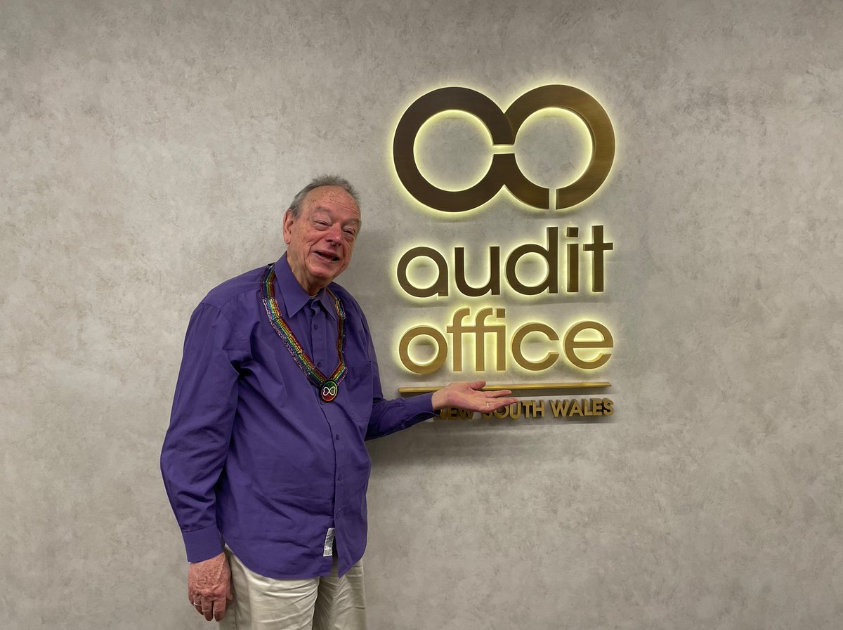 AuditOfficeNSW's tweet photo. On Friday staff at the Audit Office of NSW celebrated Wear it Purple Day. Rainbow activist Peter de Waal shared his story of campaigning for LGBTQIA+ rights and reform for more than 50 years. Here is Peter with the Audit Office’s Julia Lenton and Elsa Daddo.  

#WearItPurpleDay https://t.co/9bIv3fBRsZ