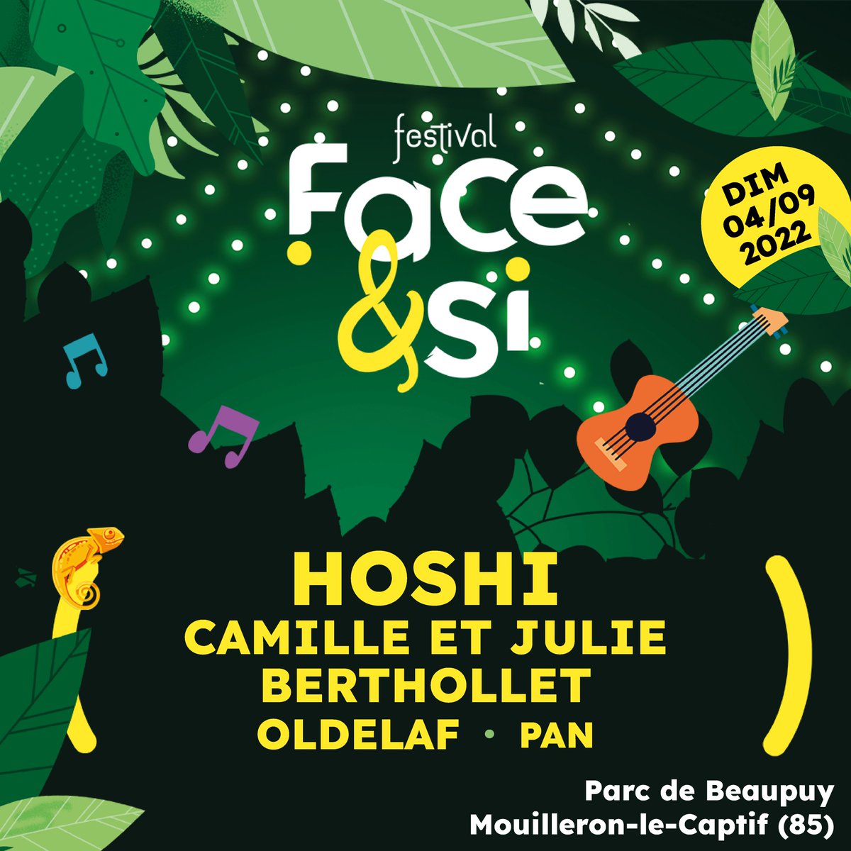 😋DIMANCHE 4 SEPTEMBRE😋

Le décompte est en place avant le top départ de l'édition 2022 !

Avant cela, retour sur la belle programmation qui vous attend ce dimanche où toutes les générations sont conviées !

⏰ Ouverture du site à 13H45 

#mouilleronlecaptif #festivalfaceetsi