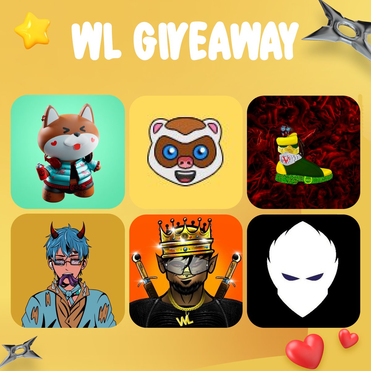 🎁MEGA #WLGiveaway🎁

<a href="/shibacademy_nft/">ShibAcademy NFT | FREEMINT</a>
<a href="/Verseshoe/">Verseshoe</a>
@zeroxFerret
<a href="/WL_Collabs/">Werewolf Legends Official Giveaways</a>
<a href="/LegendsWerewolf/">Werewolf Legends | Sold Out</a>
<a href="/SolanaSurvivors/">Sol-Survivor Promoter</a>

✅To enter:
1️⃣Follow ALL &amp; me
2️⃣RT &amp; ❤️ &amp; Tag friends
3️⃣Fill the form (link in bio)
4️⃣Join discord (link in bio)

#NFTGiveaway #NFTcommunity #NFTs #NewNFT