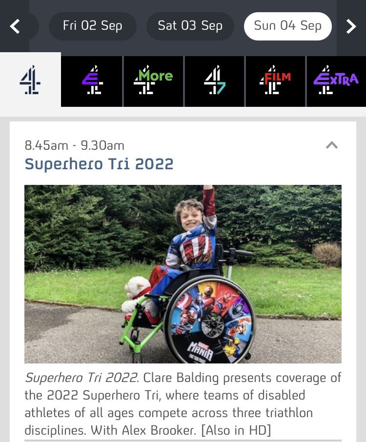 CliftonCoHead's tweet photo. Watch this! Sunday 8.45am Channel 4! @clarebalding @Channel4 @SuperheroTri @CliftonPrim 🏊🏻‍♀️🚴🏻🏃 https://t.co/w6d95I4VFS
