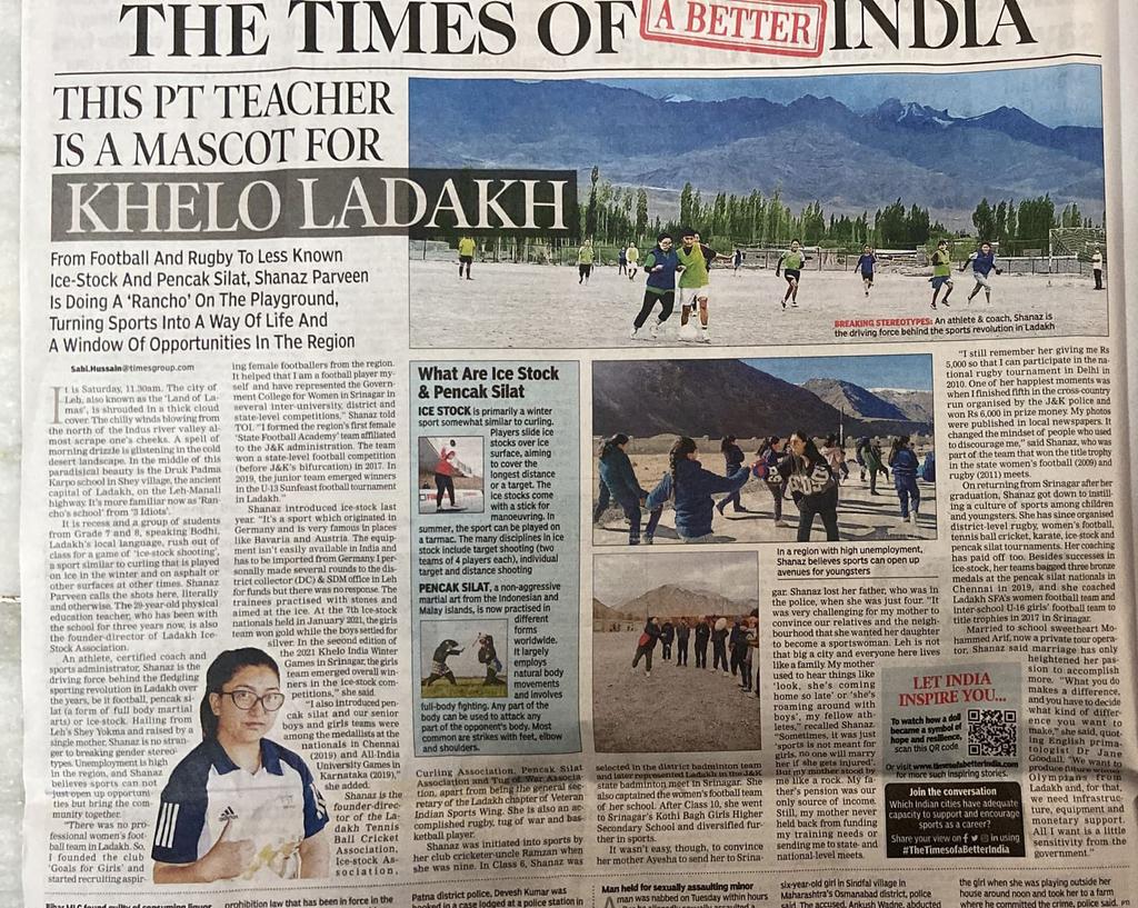 Silatindia's tweet photo. Thanks @toisports for the same . @ShanazParveen2 is the role model of Pencak Silat in Ladakh region. @Anurag_Office @ianuragthakur @YASMinistry @AIUIndia @SAI_IG_Delhi @Media_SAI @DGSAI @SudhanshuBJP @JKSportsCouncil @lg_ladakh @OfficeOfLGJandK @rj_vijdan @Ganpatghoslya https://t.co/0kqTo4vtZQ