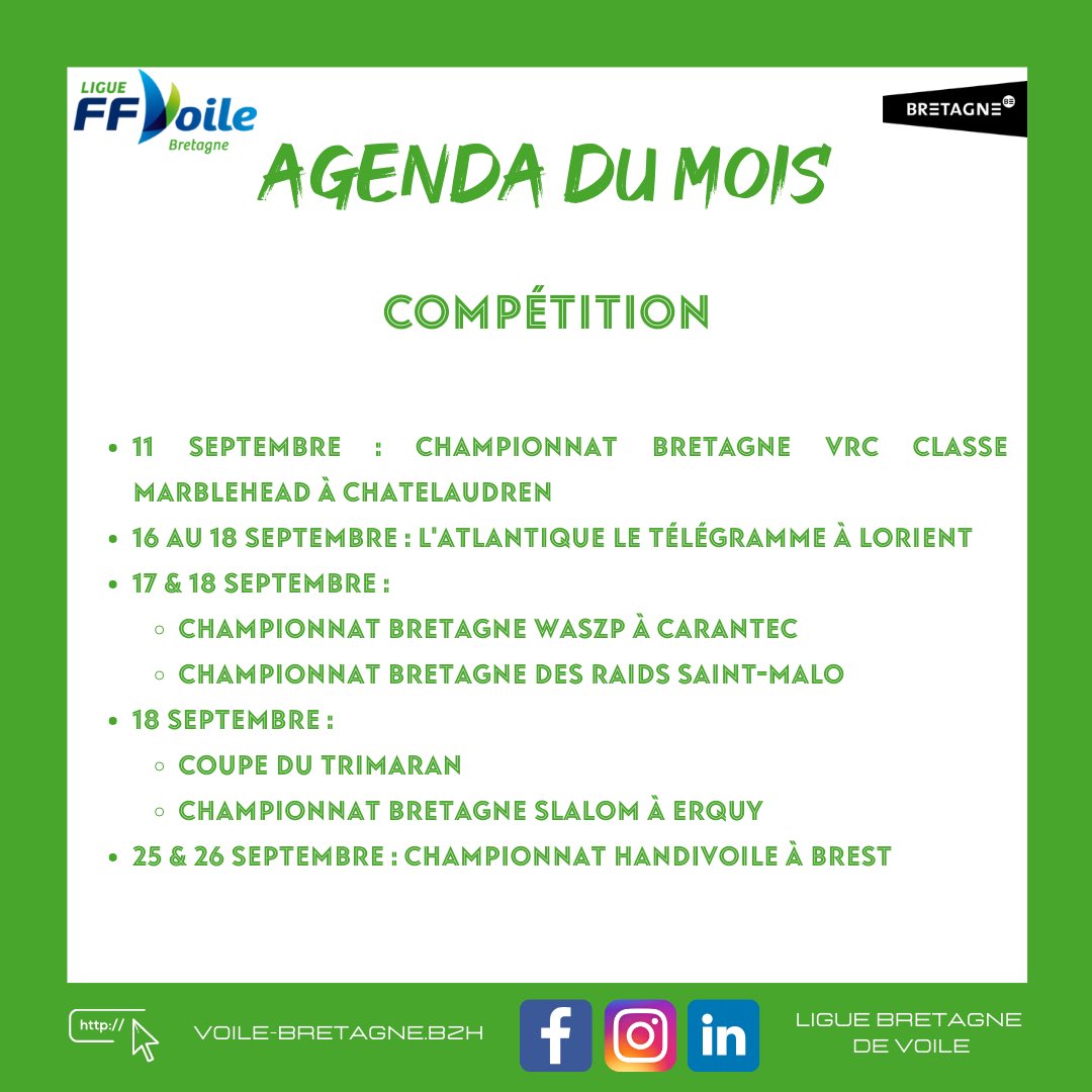 lbvoile_off's tweet photo. 🚨 Agenda du Mois 🚨 

#lbvoile #liguebretagnedevoile #agenda #rdv #sailing https://t.co/5J27W4TjrP