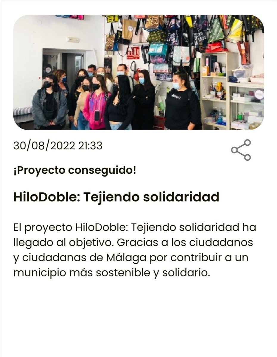 ArrabalAID's tweet photo. 📣 Gracias al #CompromisoSocial de la ciudadanía malagueña y su implicación con la #sostenibilidad a través de #RECICLOS @ecoembes, celebramos el apoyo conseguido para generar nuevas oportunidades de #empleo para personas vulnerables en @Hilodoble_ de @AsimaMalaga+@ArrabalAID! https://t.co/AvByqEgZQw