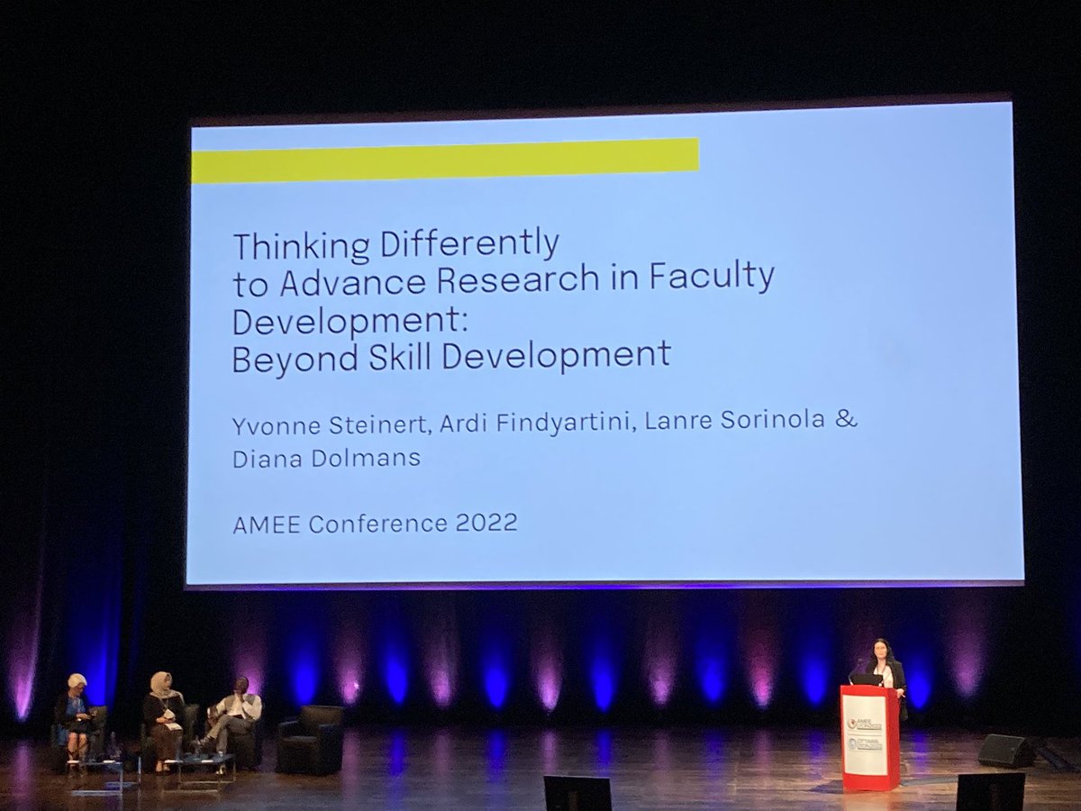 #AMEE2022 very inspiring and clear symposium on Research on Faculty development. Thank you Yvonne Steinert, Diana Dolmans, Ardi Findyartini and Orinola