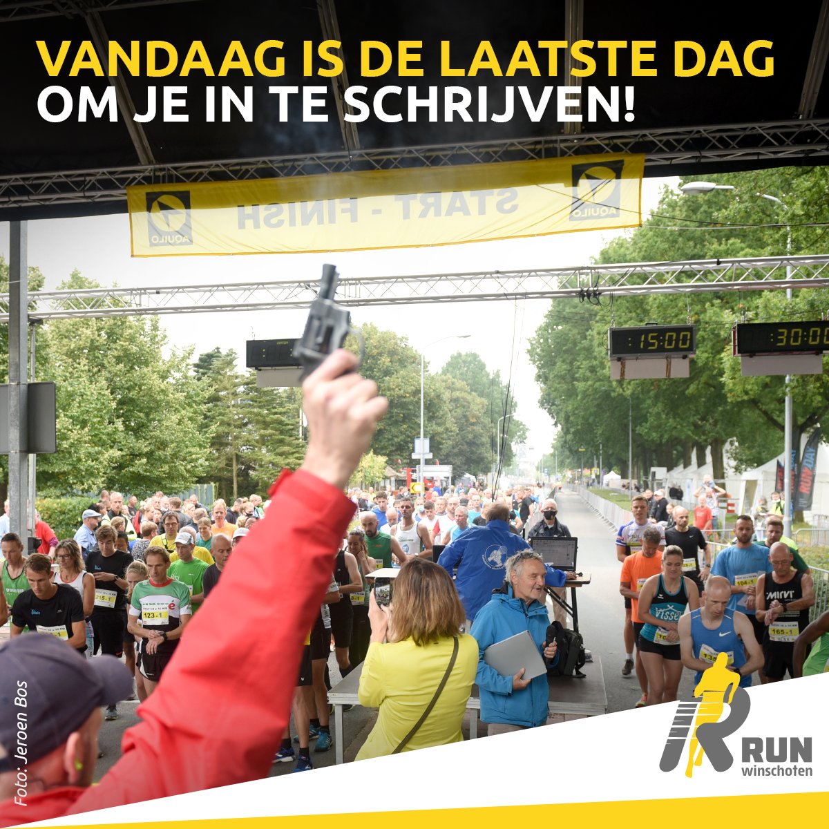 Je kunt je tot vanavond 31 augustus 23:59 uur nog inschrijven voor de RUN Winschoten 2022! Schrijf je nu in via runwinschoten.nl.

Voor de LutjeRUN en FunRUN kan je je ook tussen 1 en 5 september nog aanmelden, de WandelRUN kan t/m 7 september.

#hetultraloopeventvanNL