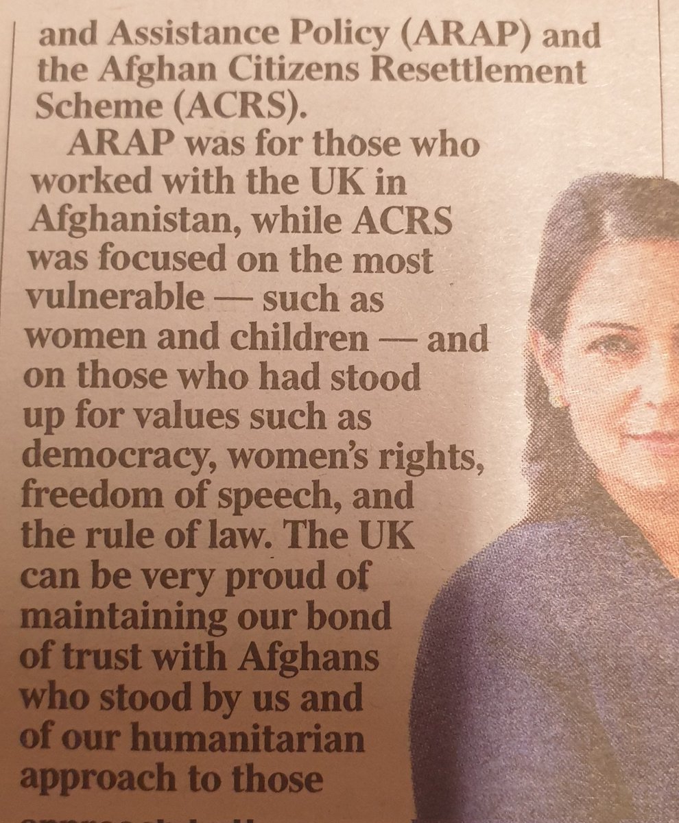 AtRiskTeachers's tweet photo. @pritipatel great to see your concern for Afghans in the #thetimes 
#BritishCouncil (BC) teachers were employed by BC/ @GOVUK to teach UK values &amp; #EDI. 
They meet both ARAP &amp; ACRS  criteria. Yet they are all still living in fear &amp; hiding in 🇦🇫.
#AtRiskTeachers 
@FCDOGovUK https://t.co/GR7Xkzacgj