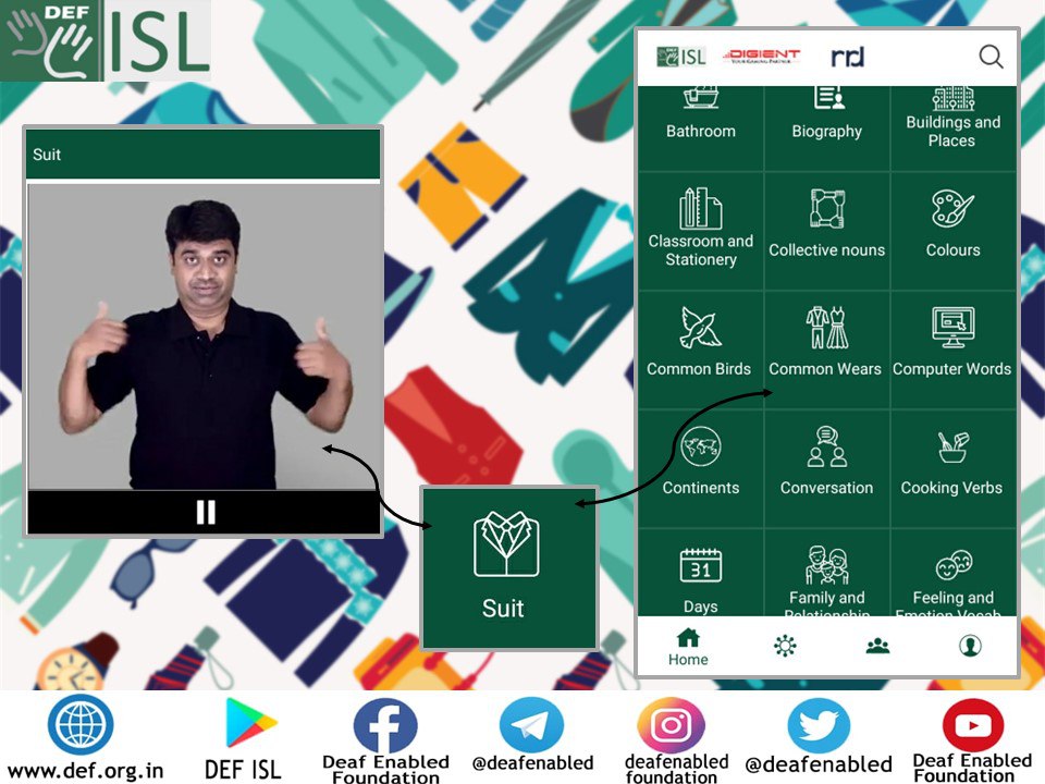 deafenabled's tweet image. Learn the sign alternatives of dresses on the DEF ISL App. Download now! 
#deafenabledfoundation #defisl #learning #skills 

Play store link: play.google.com/store/apps/det…