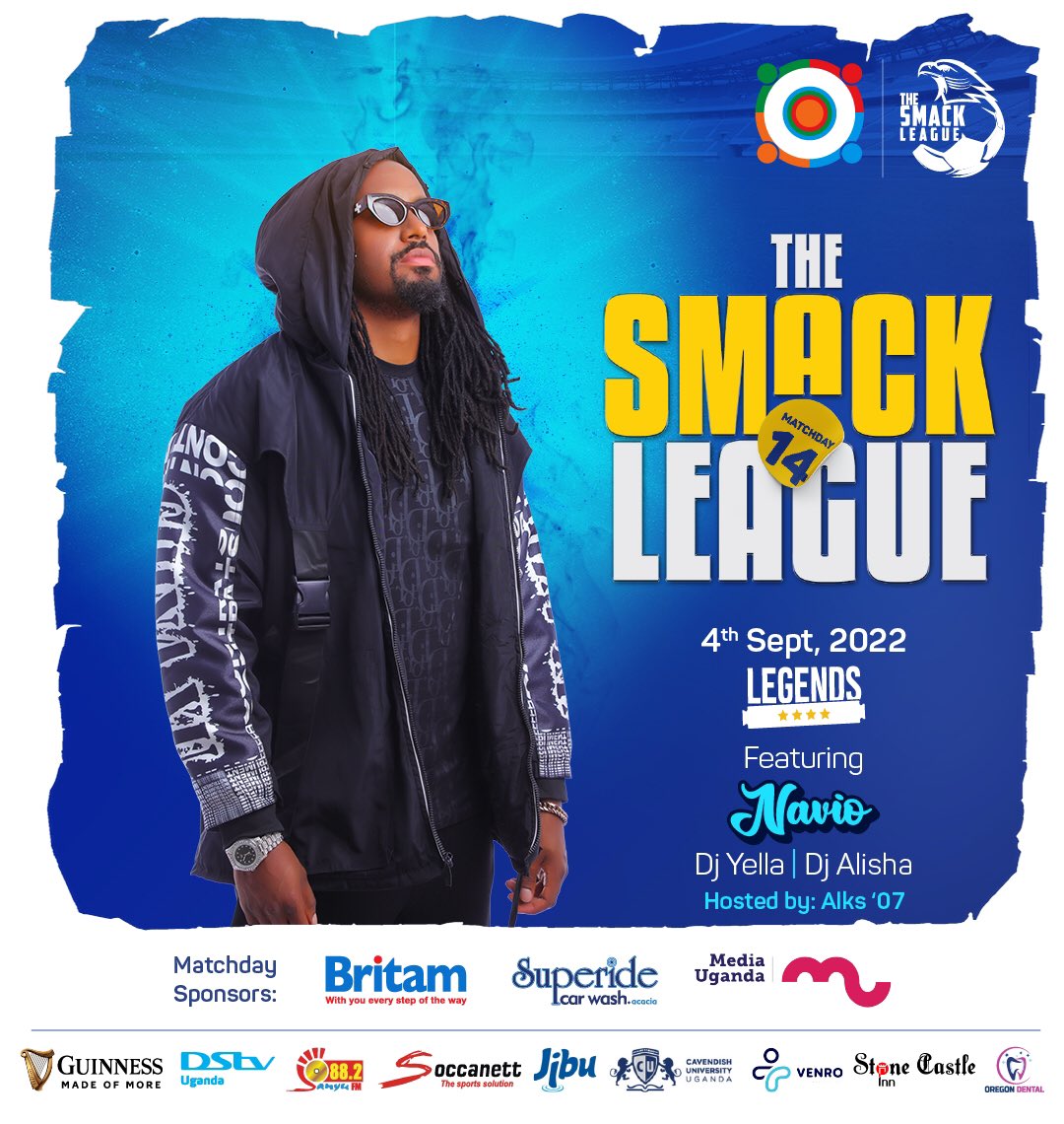 TheSMACKLeague's tweet photo. #TSL5 ENTERTAINMENT by Matchday 14 Hosts @AlksFc.๐คฉ
Donโt miss @naviomusicโs live performance!๐ฅ๐ฅ
@iamalisha250 and @Djyella256 on the decks!!!๐ฅ๐ฅ
Donโt miss, This Sunday, #TSL5, @LegendsKla!๐ซต๐ฟ
@882SanyuFM https://t.co/K6ZljWXsTA