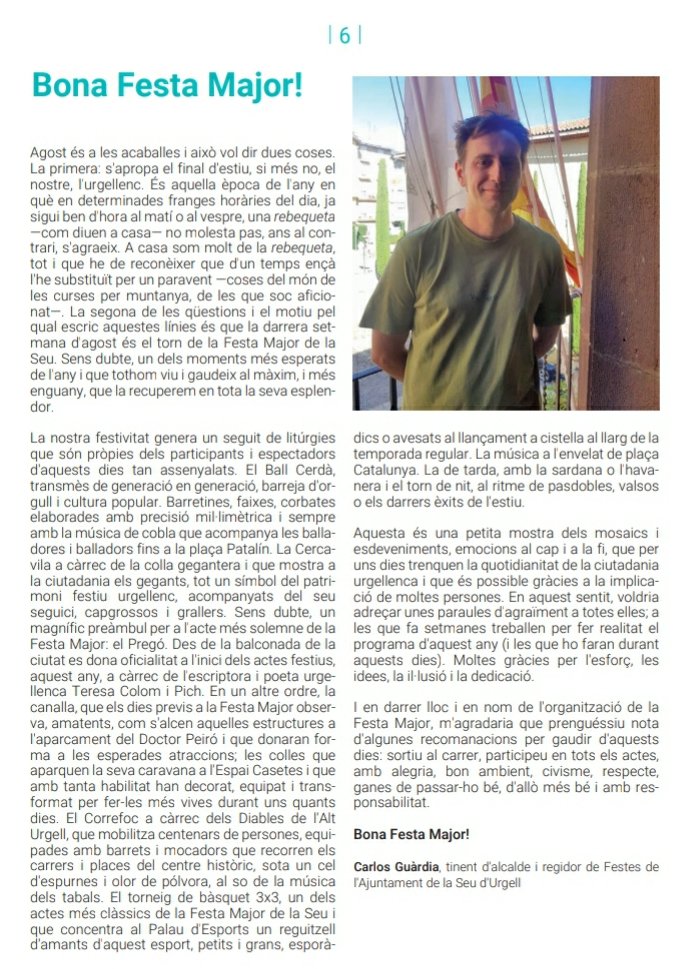 Finalitzada la #fmlaseu2022, on hem gaudit de la 70a d'activitats amb l'alegria de retrobar-nos amb els nostres i de tornar a la "normalitat", vull donar les gràcies a tothom que ho ha fet possible i, especialment, a l'amic <a href="/carlosguardia10/">Carlos Guàrdia Carbonell</a> per la feinada de coordinar-ho.