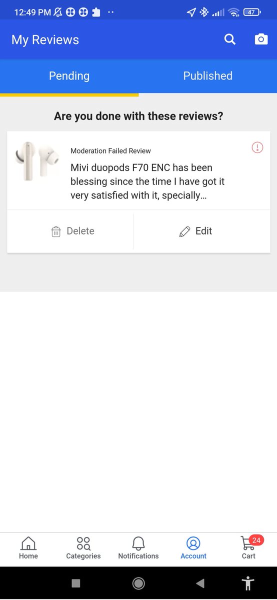 Rahulsachdeva73's tweet photo. @flipkartsupport my review says this, says moderation failed review, please solve this query https://t.co/Akksk8dwTA