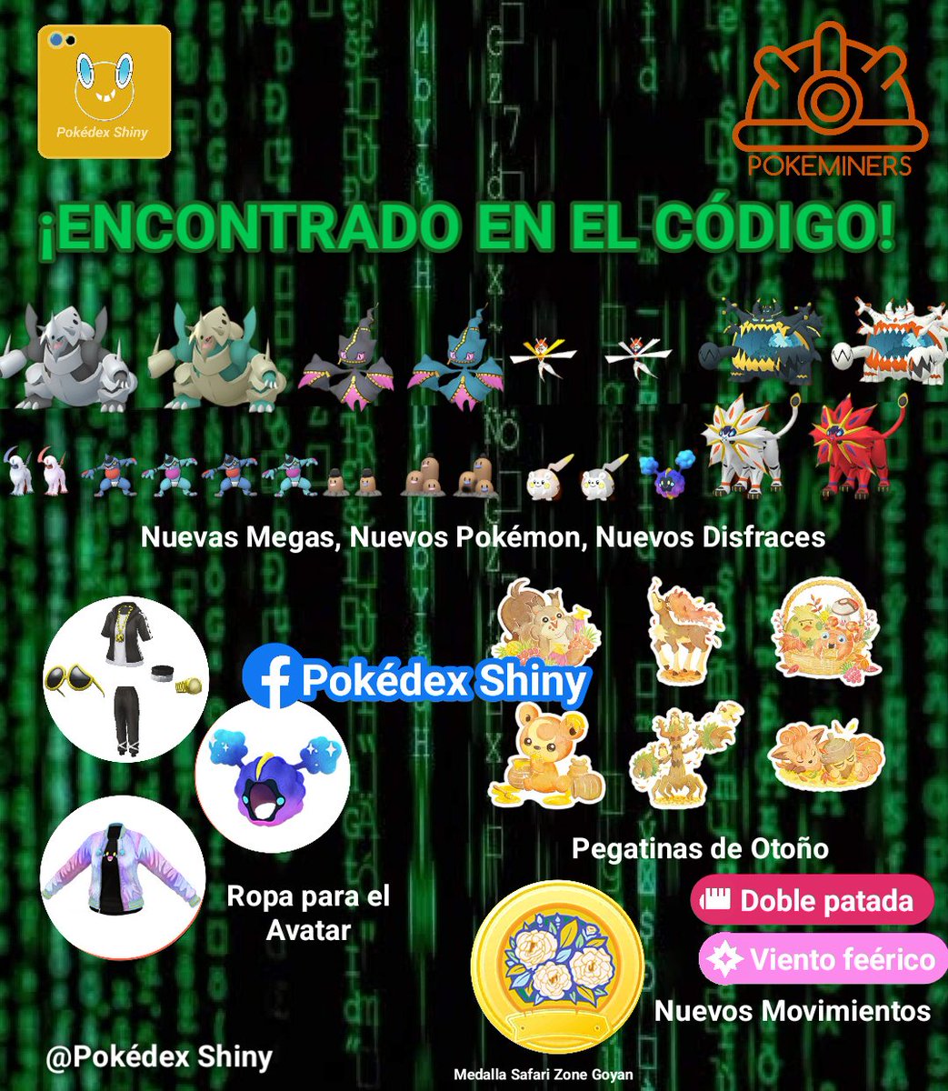 PokemonGoAbs's tweet image. ¡ENCONTRADO EN EL CÓDIGO! 
***** Próximamente en Pokémon Go 

#CompletaLaPokédex #PokémonGo #Otoño  #CódigoPokémonGo