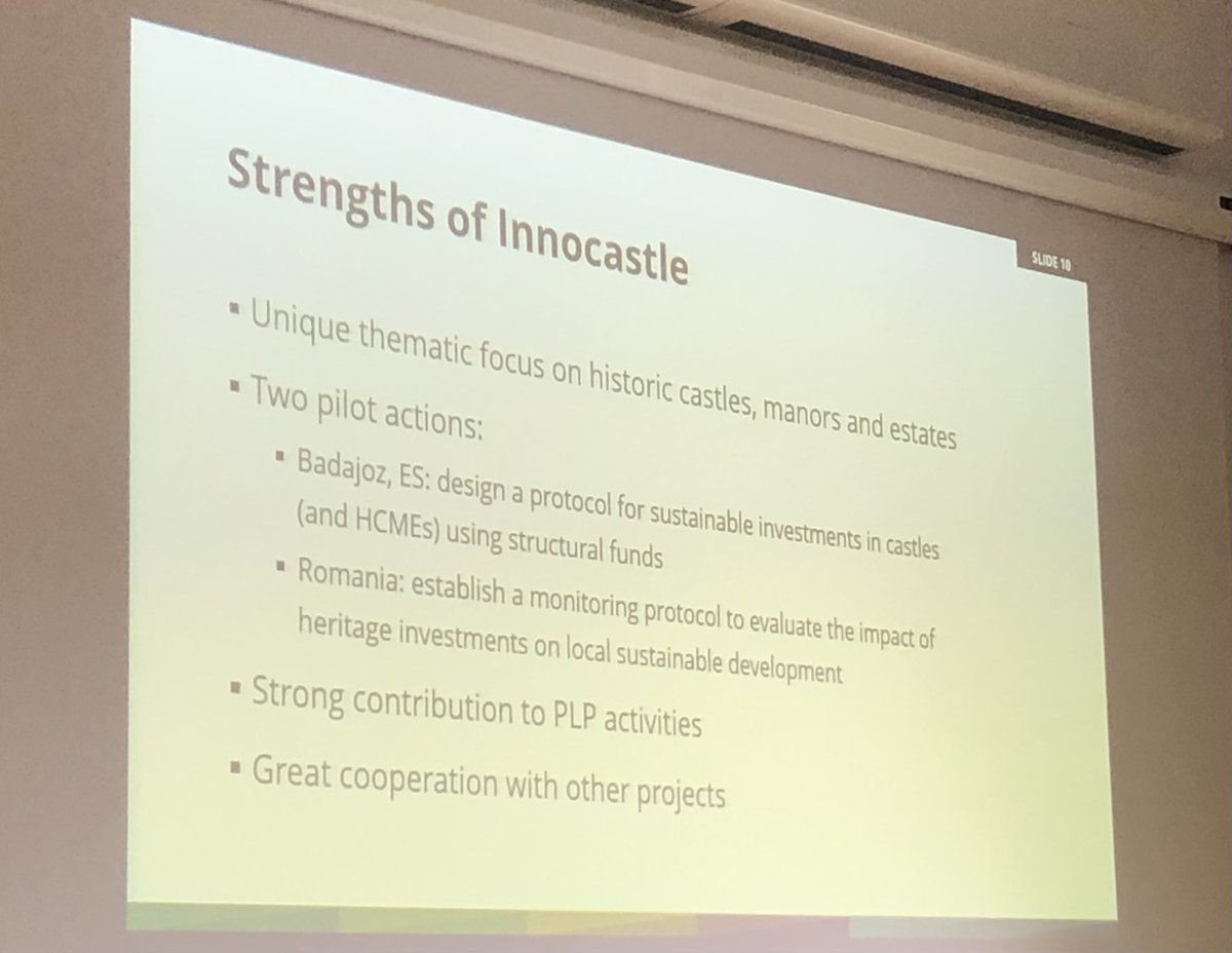 Great having <a href="/interregeurope/">Interreg Europe</a> at the Innocastle final conference, recognizing the efforts of Innocastle partners in improving local national policies! Thank you for all the support in the last 4 years!