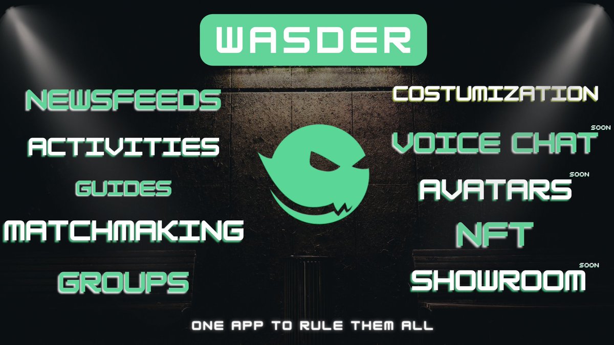 wasderian's tweet photo. $WAS Foreshadowing 

A platform that fits right into the void between the publishers and the gamers

Connecting >>>> Separation

$UOS $MANA $SAND #crypto #gaming https://t.co/HUL3NMXkST
