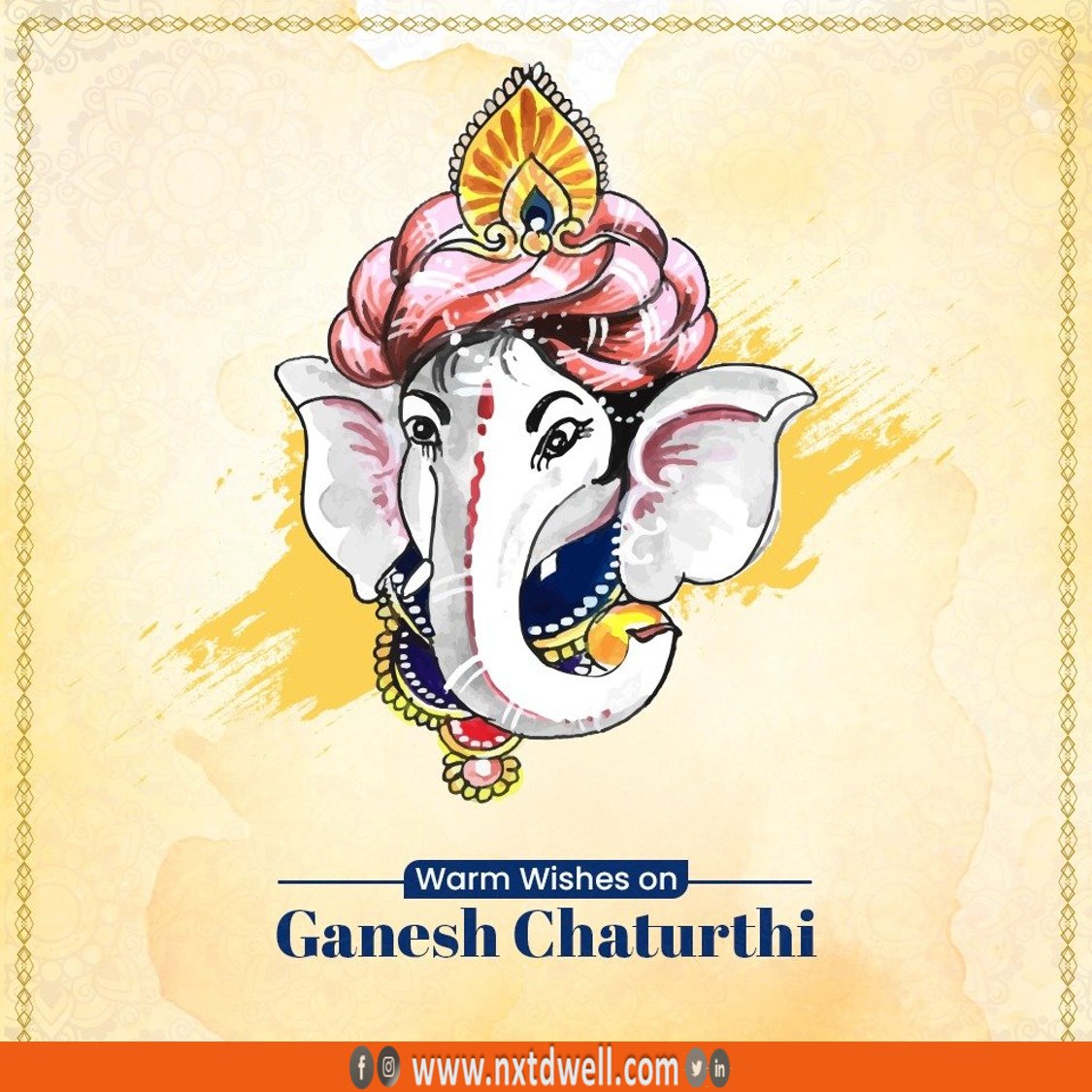 NxtDwell's tweet photo. Happy Ganesh Chaturthi 
May Lord Ganesh Fulfill Everyone Good Wishes.
#jaymapp #ganeshchaturthi #ganeshotsav https://t.co/n0zXGTmnGJ