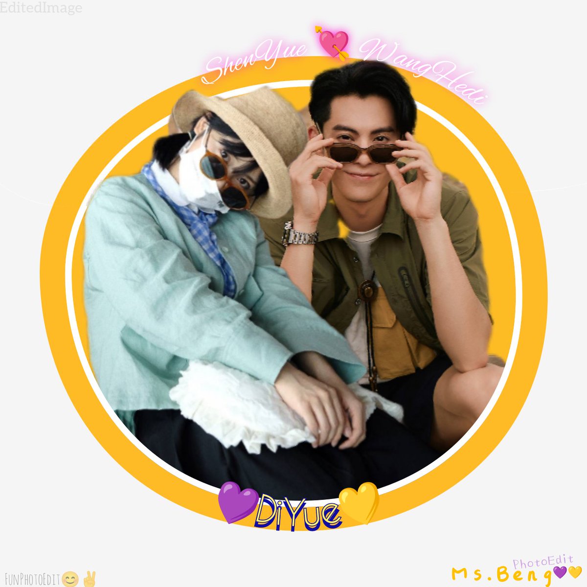 MissBeng31's tweet photo. A powerful soul connection,
a chemistry so intense!🔥
💜💘💛

#DiYue #YueDi
#ShenYue #WangHedi
#MyFangirlingDiYueEdit😊
#FunPhotoEdit ✌️ #HappyDiYueVibes 😉 https://t.co/DJEQj3Up9t