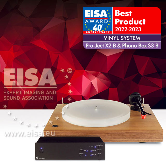 EISA Vinyl System 2022-2023 - Pro-Ject X2 B &amp; Phono Box S3 B - mailchi.mp/audiogamma/eis…