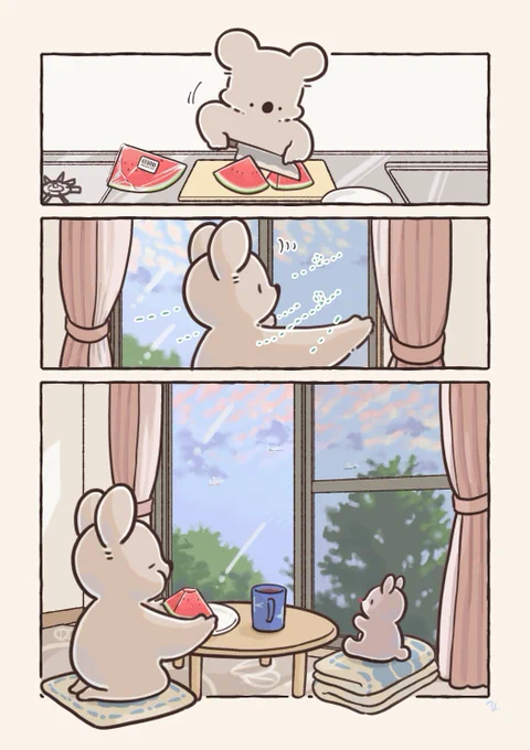 夏のおわりを味わうコアラ 