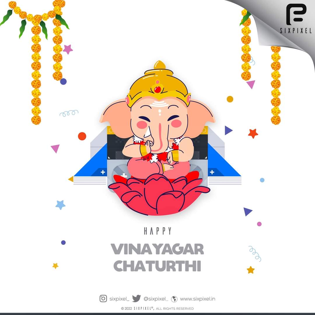 sixpixel_'s tweet photo. #sixpixel | Wishing a beautiful, colorful, and cheerful #VinayagarChaturthi to everyone. May this festive occasion bring along many more smiles and many more celebrations for you Wishing you a Happy #VinayakChaturthi. https://t.co/0EyDdIqMY0